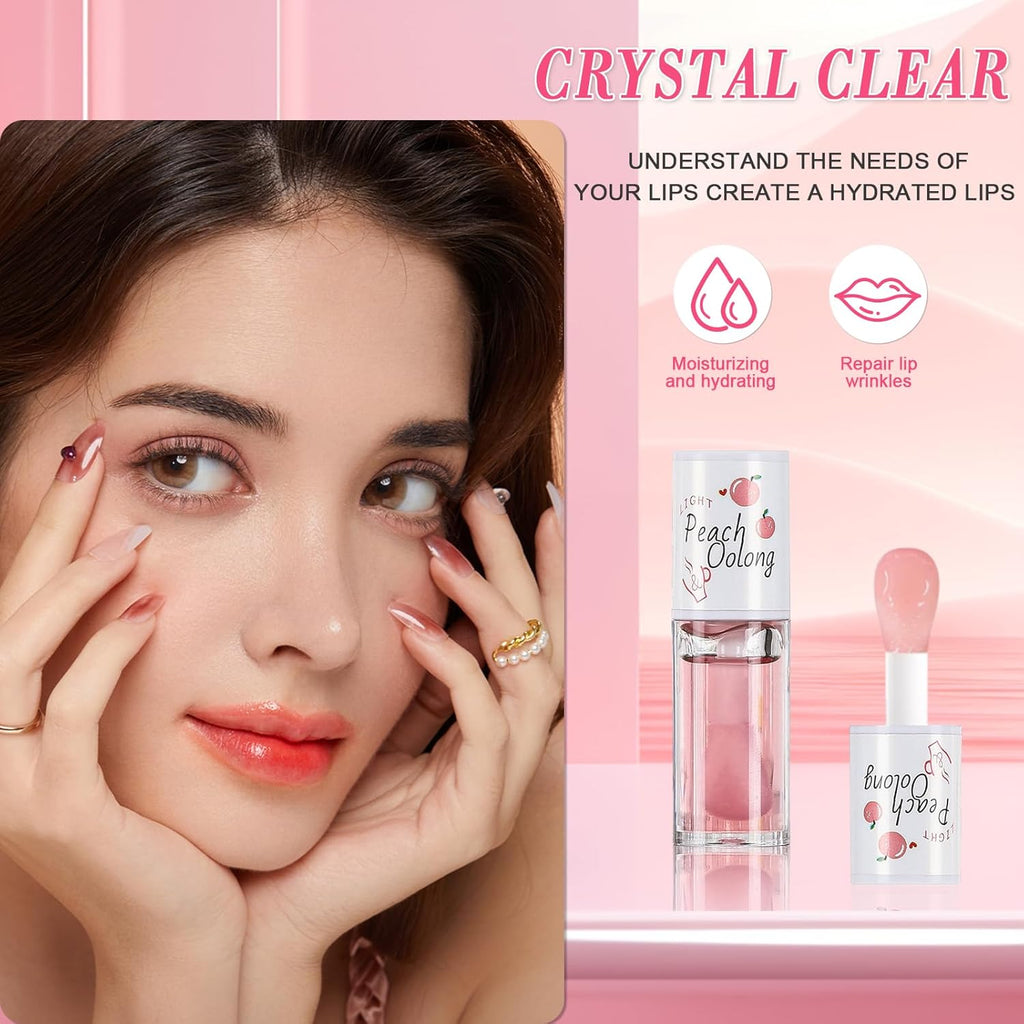 AOGALIANI Moisturizing Lip Oil Collection – Honey Milk & Peach Oolong